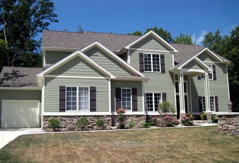 sage green house with brown metal roof|sage green house exterior colors.